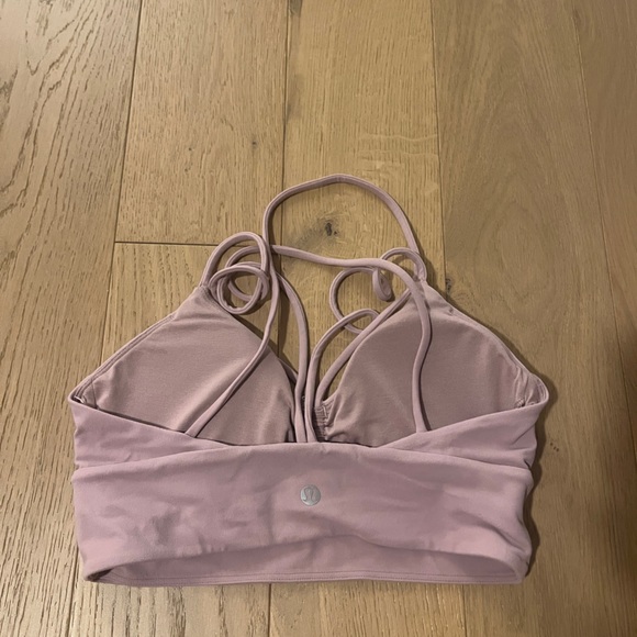 Lululemon Nulu Strappy V Neck Yoga Bra size 6 Rose Blush RSBL - Picture 5 of 5